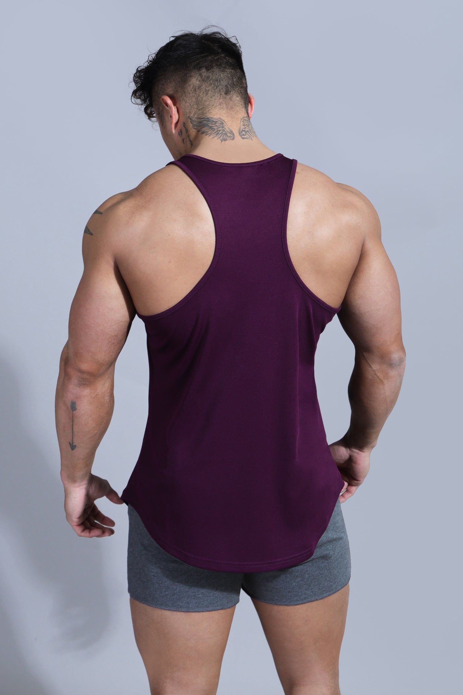 Dri-Fit Bodybuilding Workout Stringer - Dark Purple sold by Jed North product image thumbnail 2