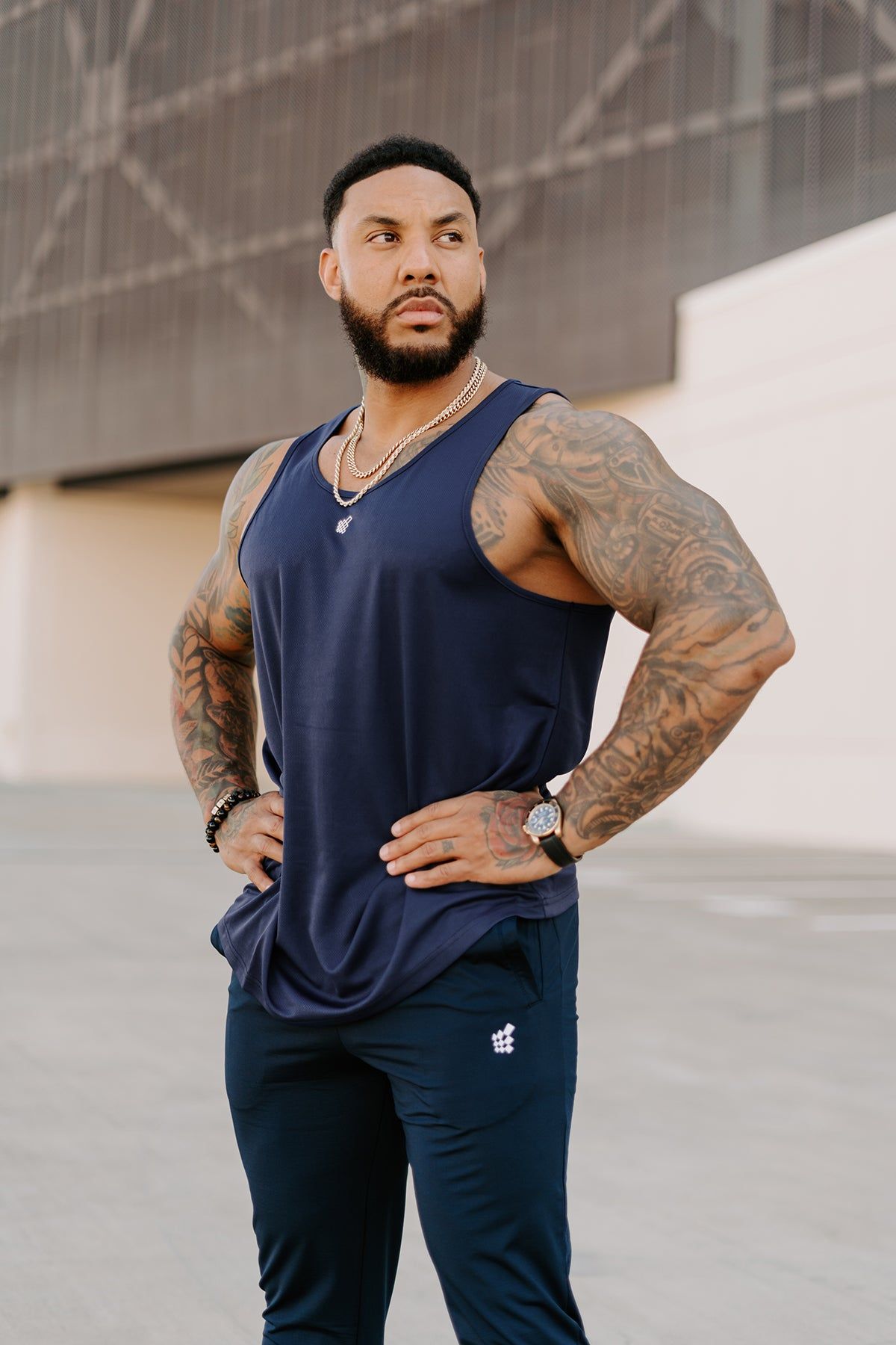 Alpha Microfiber Fast-Dry Gym Tank Top - Space Blue sold by Jed North product image thumbnail 2