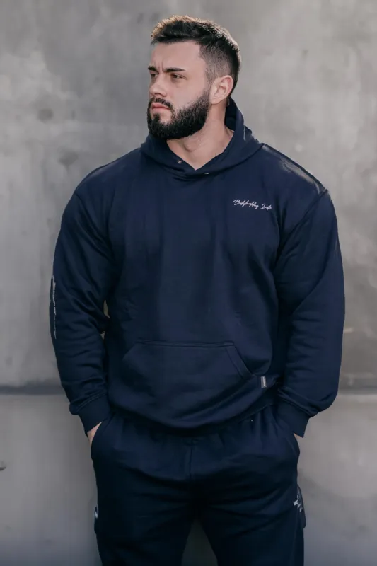 French Terry Pullover Hoodie - Navy sold by Jed North