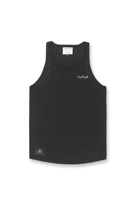 Ribbed Muscle Tank - Black sold by Jed North