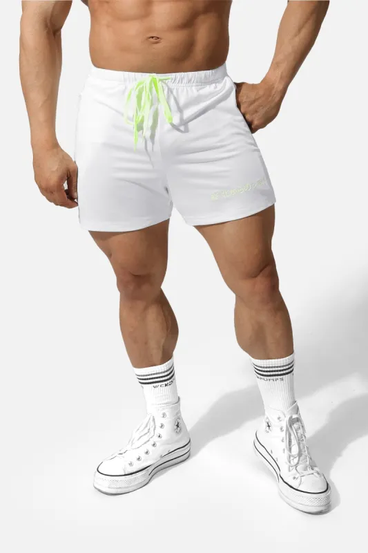 Agile Bodybuilding 4'' Shorts w Zipper Pockets - Japanese White sold by Jed North