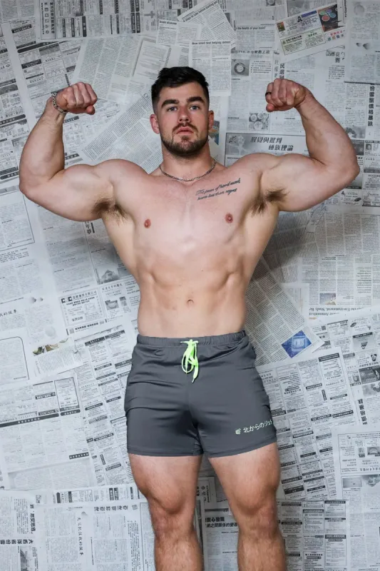 Agile Bodybuilding 4'' Shorts w Zipper Pockets - Japanese Gray sold by Jed North