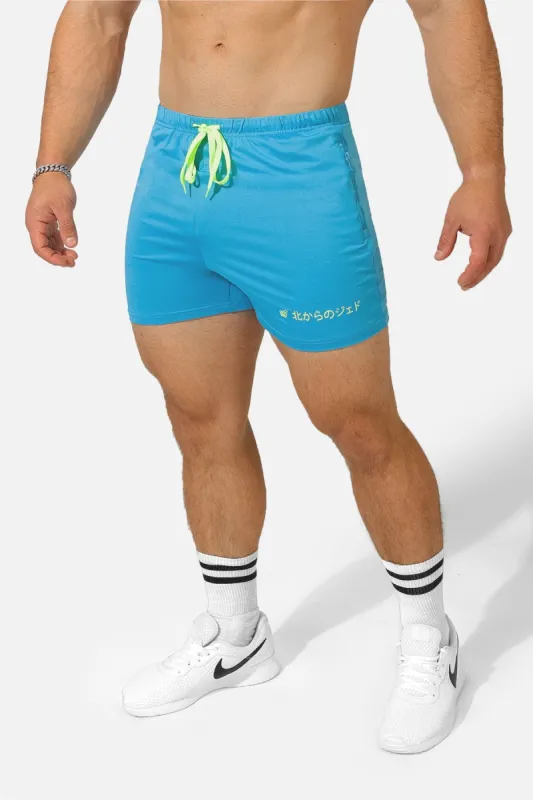 Agile Bodybuilding 4'' Shorts w Zipper Pockets - Japanese Blue sold by Jed North