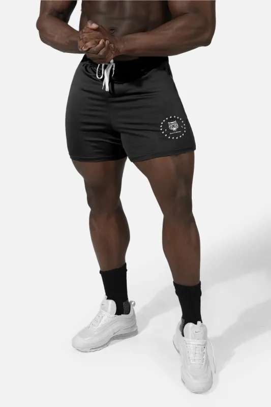 Agile Bodybuilding 4'' Shorts w Zipper Pockets - Tiger Black sold by Jed North