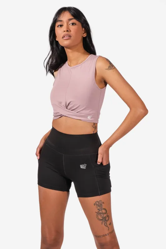 Knot Cropped Tank Top - Purple sold by Jed North