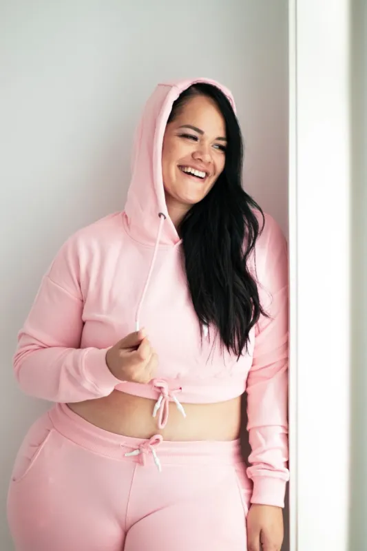 Wild Dreams Cropped Hoodie - Pink sold by Jed North