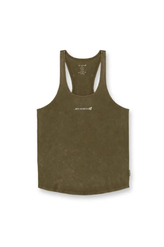 Classic Vintage Washed Racerback Stringer - Olive sold by Jed North