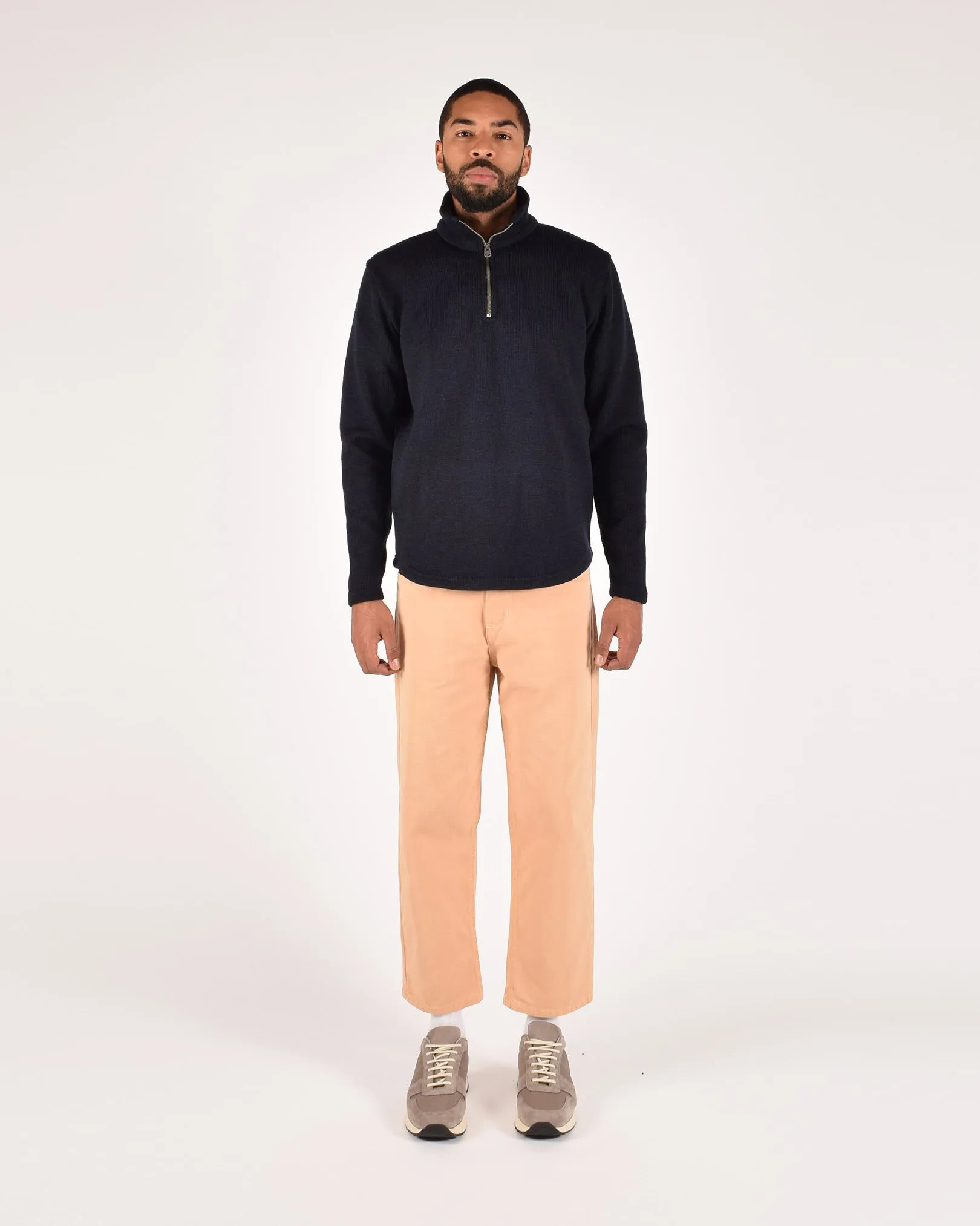 1/4 Zip Moto-Jersey - Dark Navy sold by Dehen 1920 product image thumbnail 2