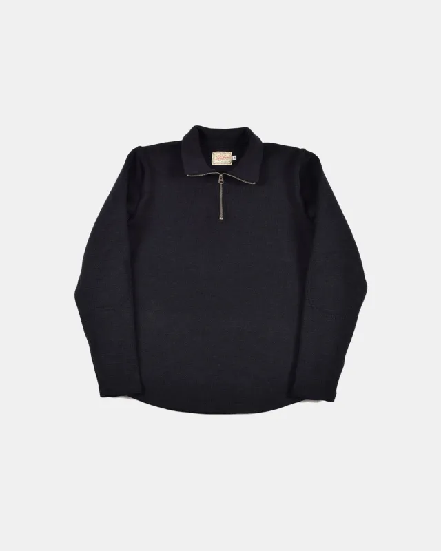 1/4 Zip Moto-Jersey - Dark Navy sold by Dehen 1920