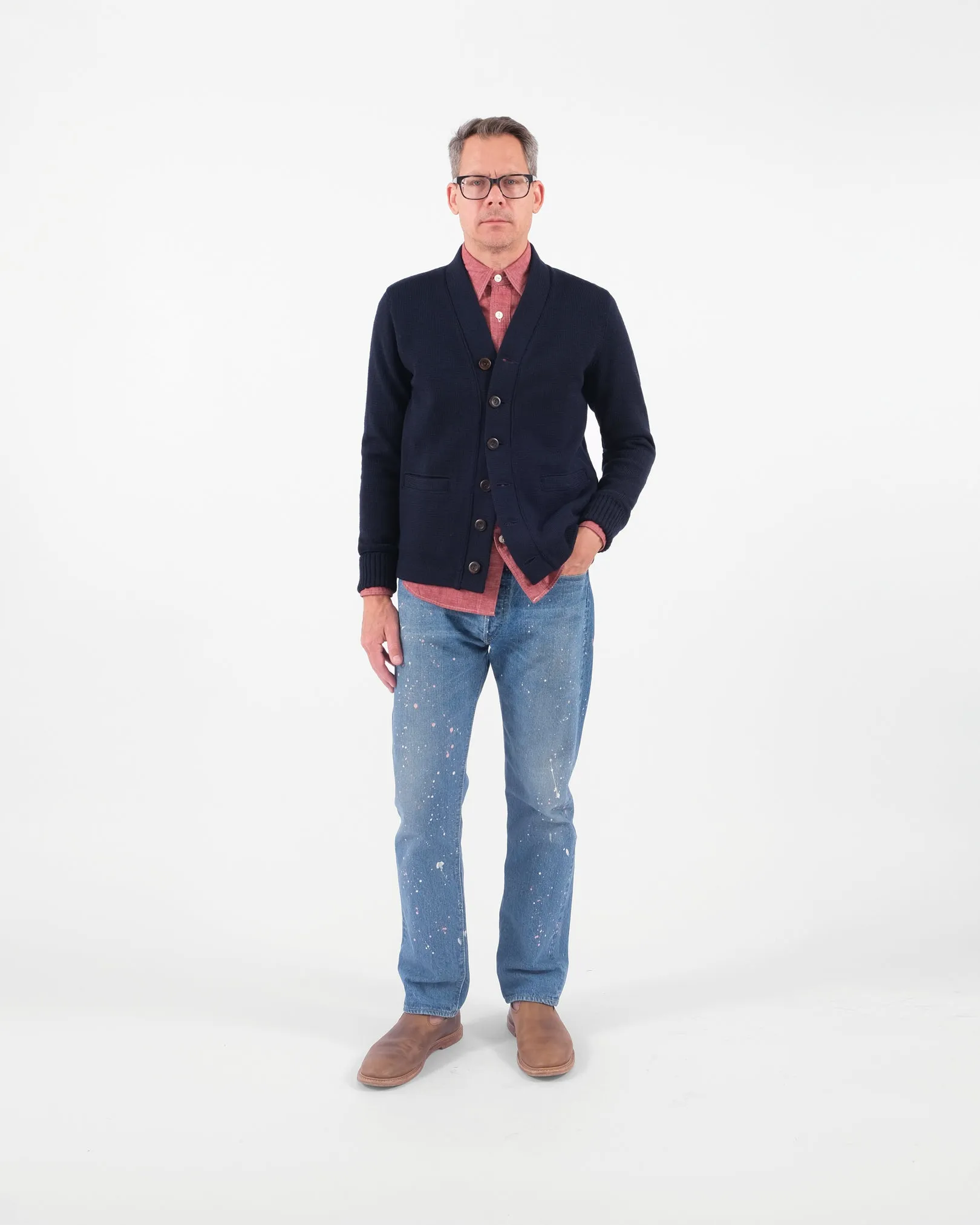 Classic Cardigan - Dark Navy sold by Dehen 1920 product image thumbnail 2