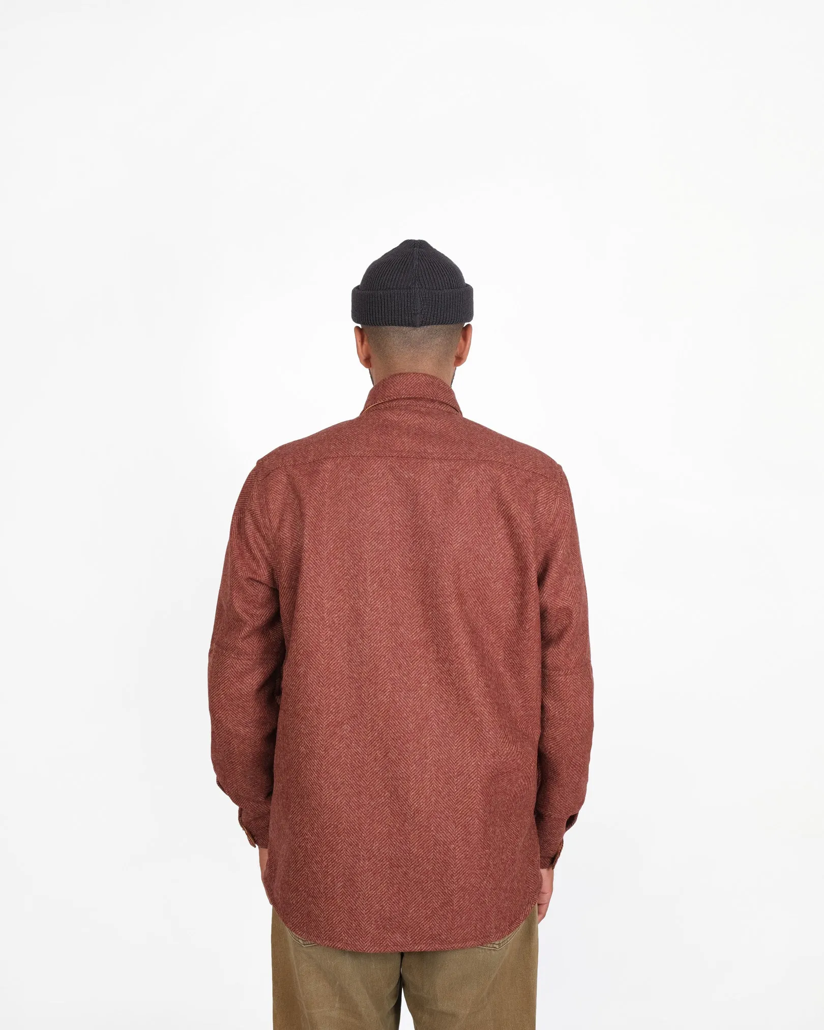 Crissman Overshirt - Brick Herringbone sold by Dehen 1920 product image thumbnail 5