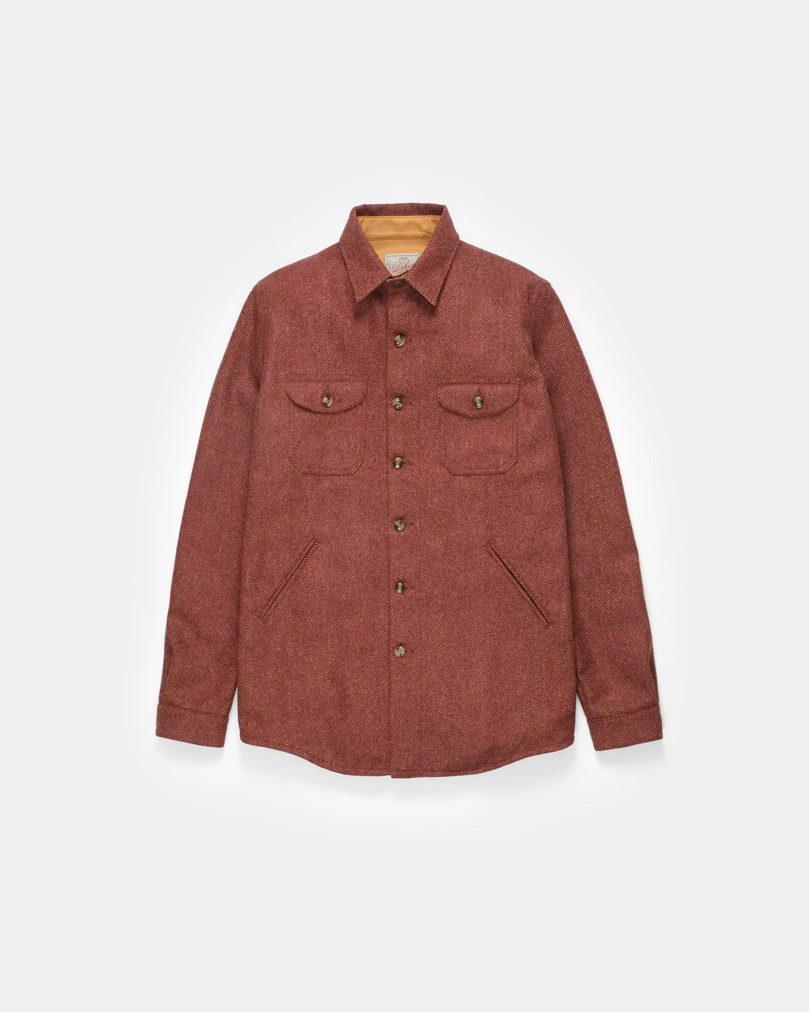 Crissman Overshirt - Brick Herringbone sold by Dehen 1920