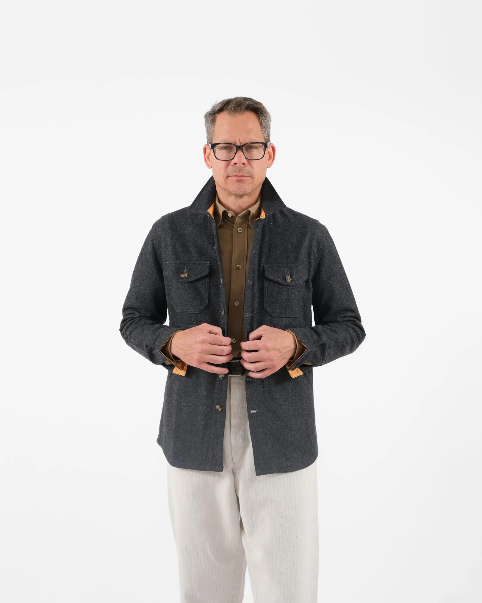 Crissman Overshirt - Charcoal sold by Dehen 1920 product image thumbnail 3