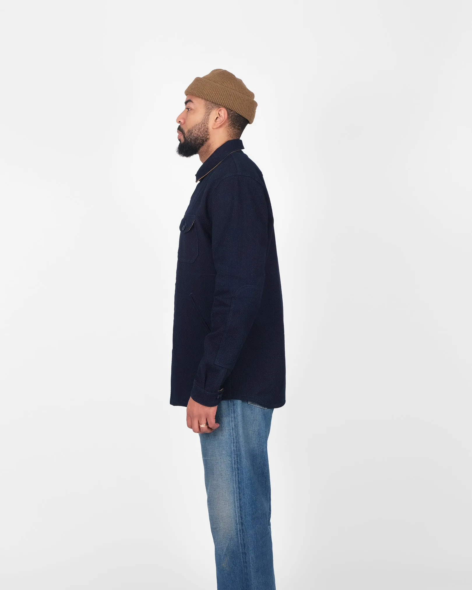 Crissman Overshirt - Indigo Sashiko sold by Dehen 1920 product image thumbnail 4