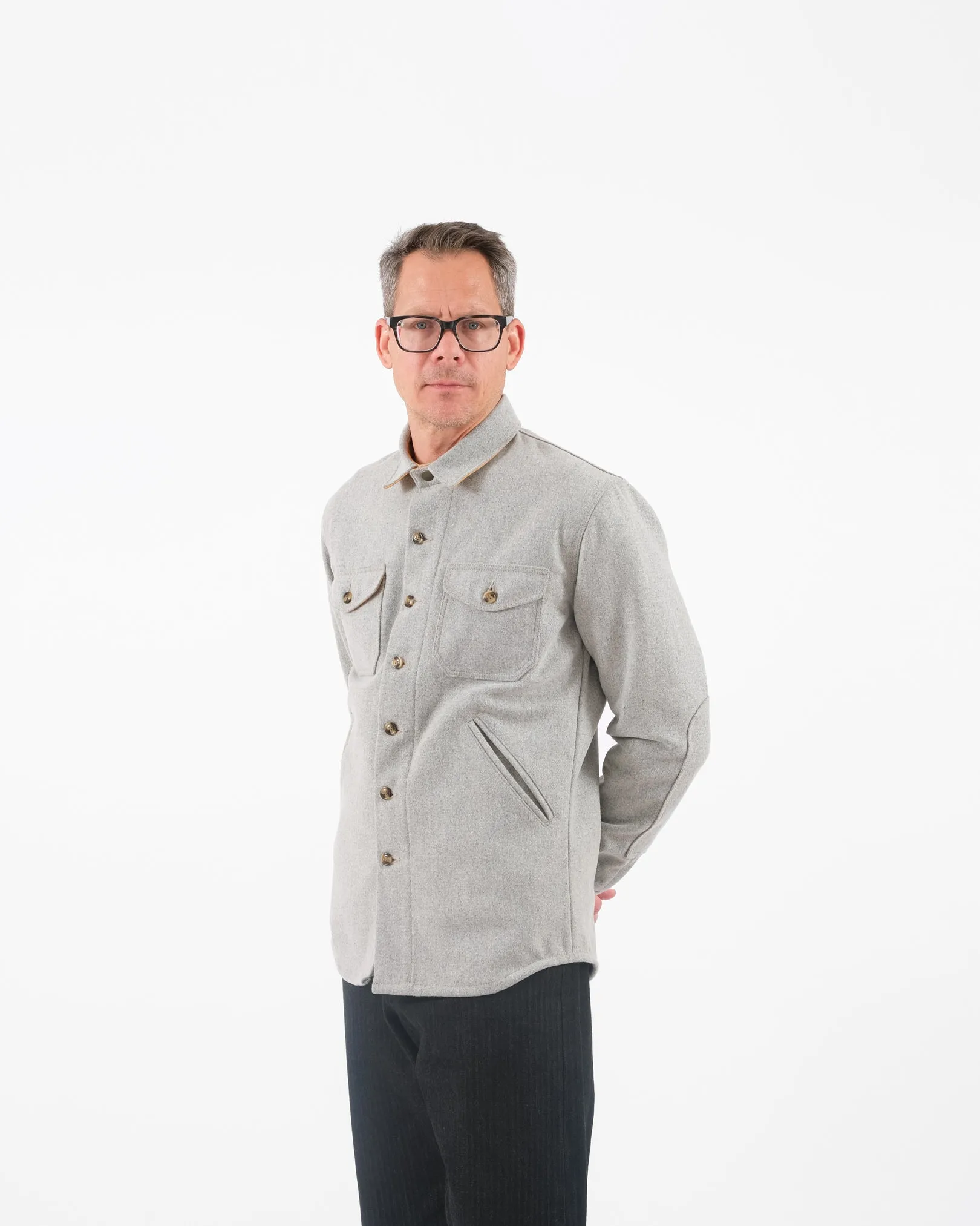 Crissman Overshirt - Light Oxford sold by Dehen 1920 product image thumbnail 5