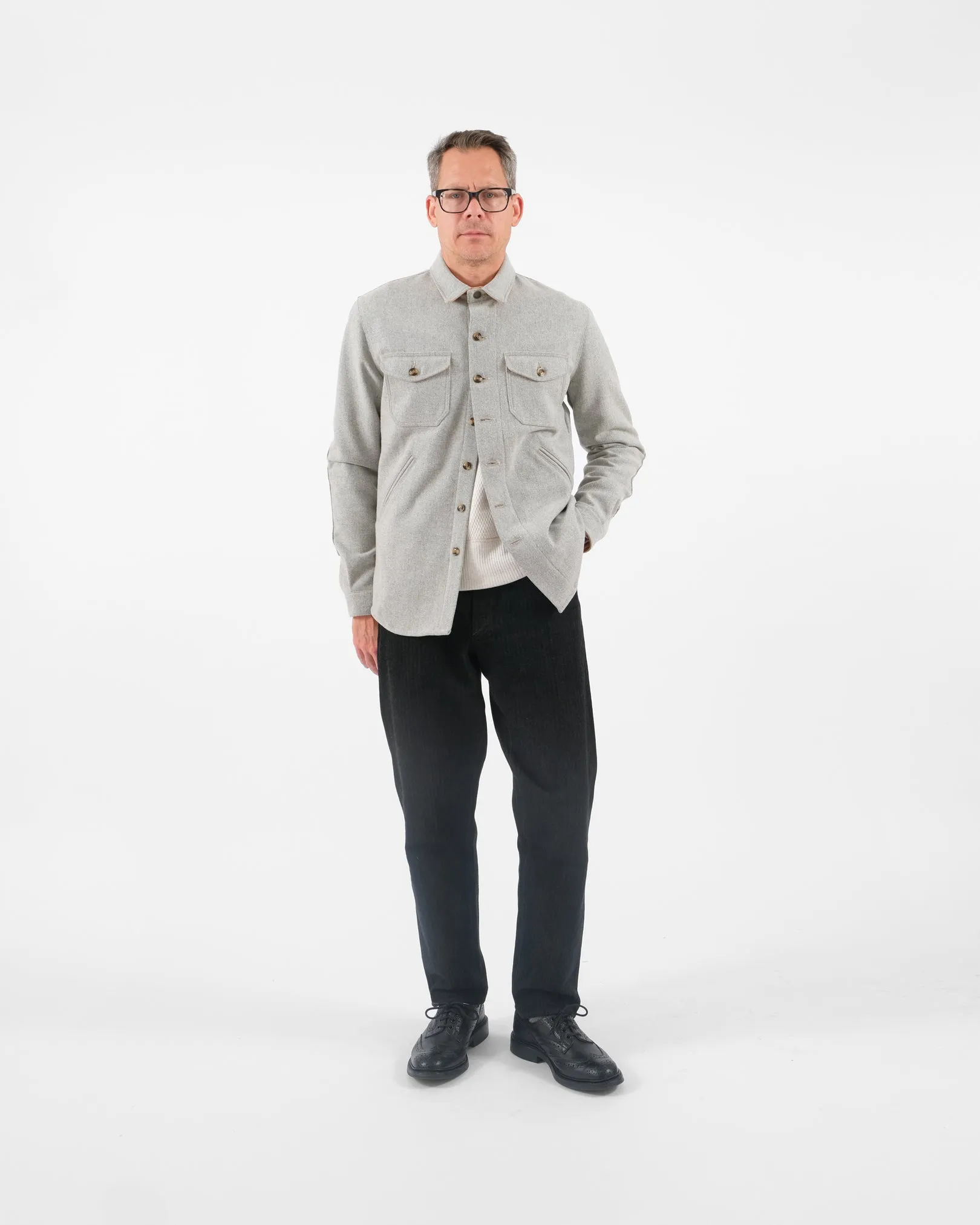 Crissman Overshirt - Light Oxford sold by Dehen 1920 product image thumbnail 3
