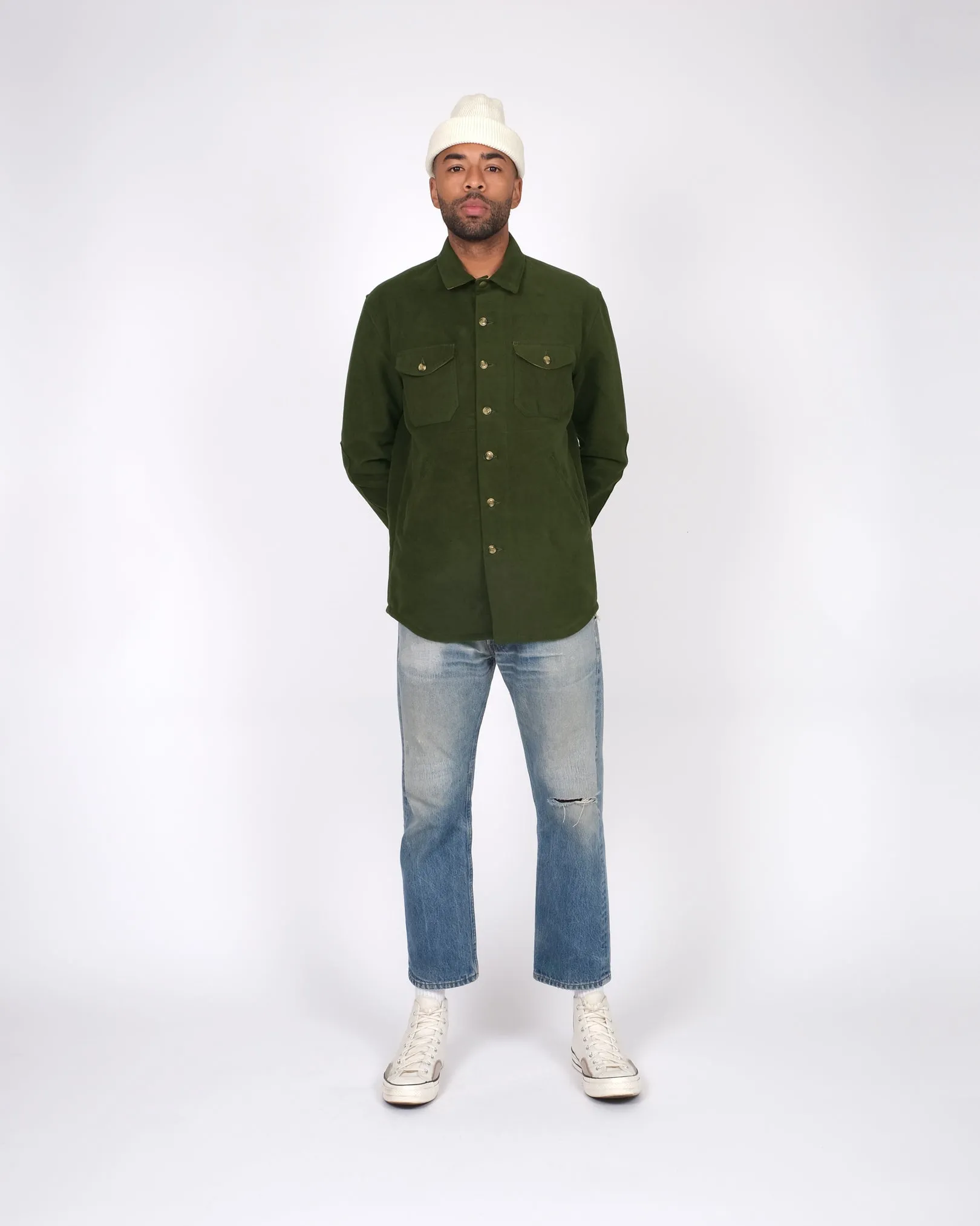 Crissman Overshirt - Loden Moleskin sold by Dehen 1920 product image thumbnail 2