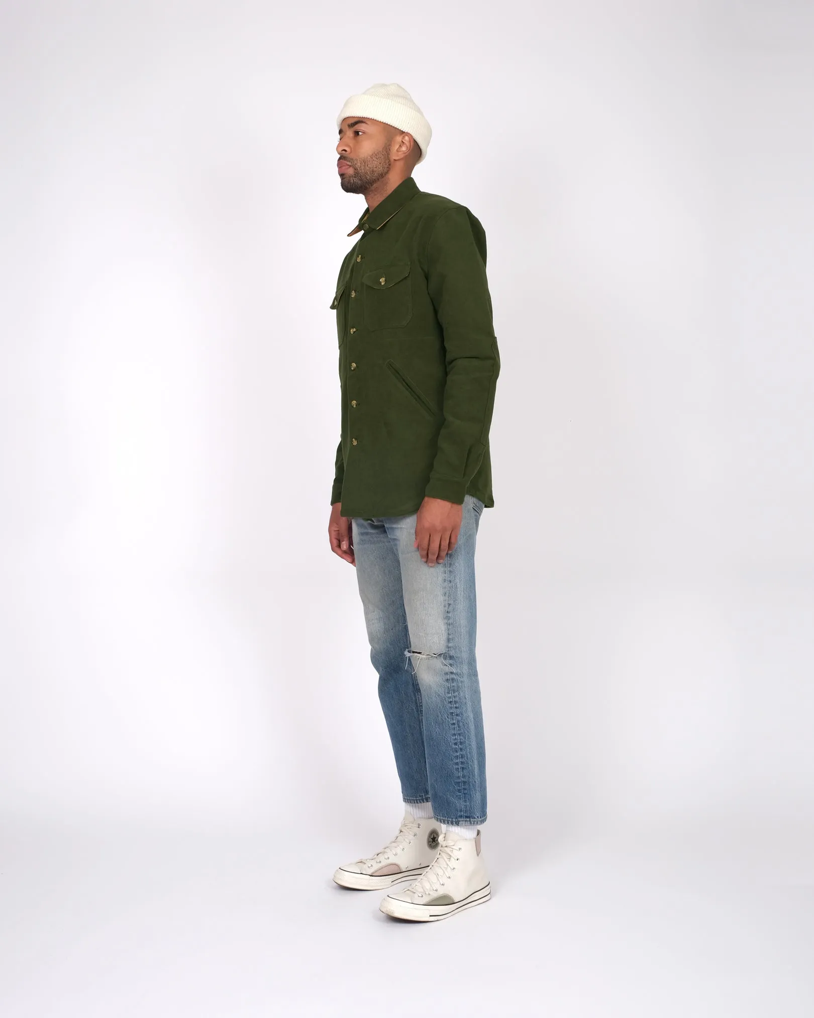 Crissman Overshirt - Loden Moleskin sold by Dehen 1920 product image thumbnail 3