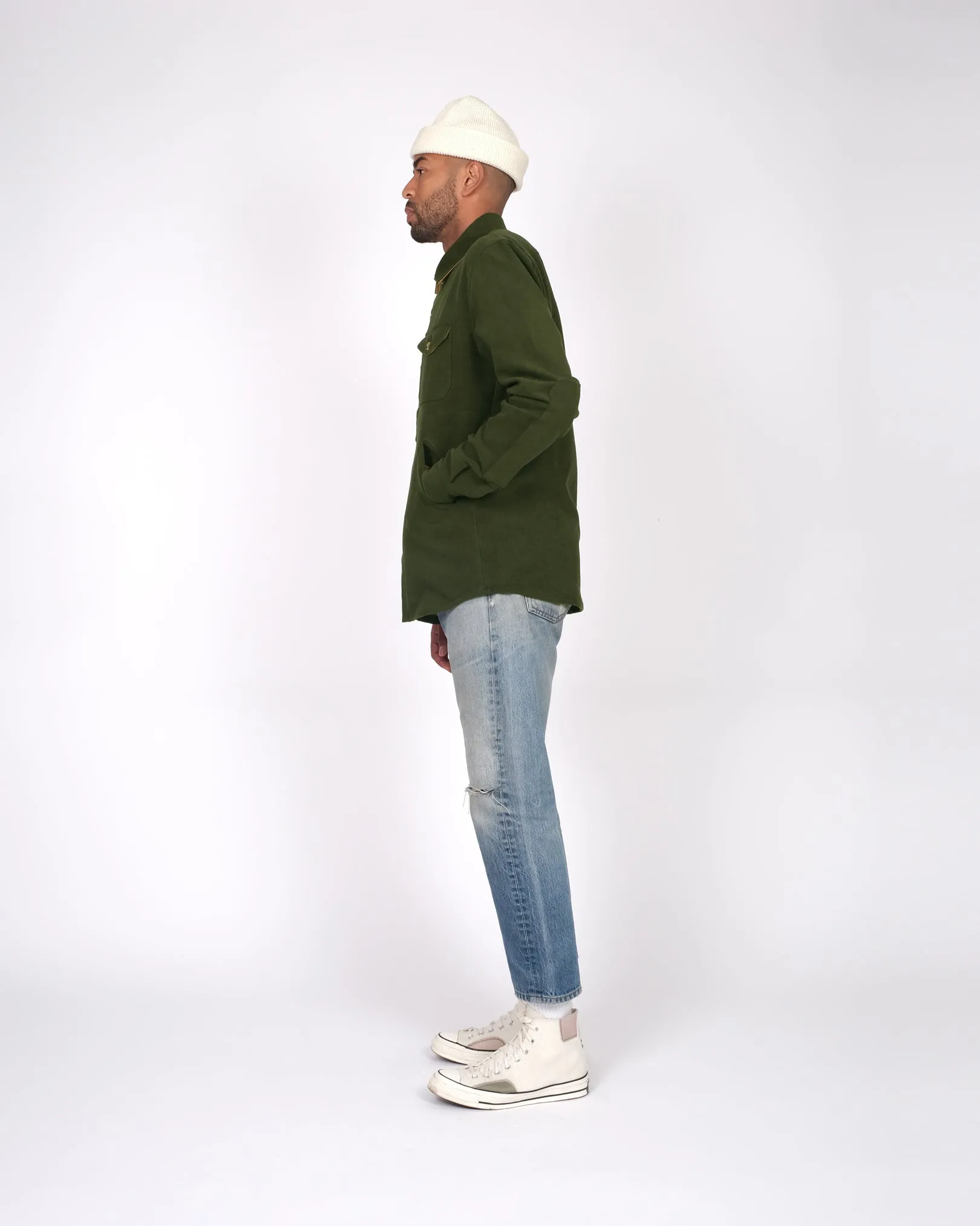 Crissman Overshirt - Loden Moleskin sold by Dehen 1920 product image thumbnail 4