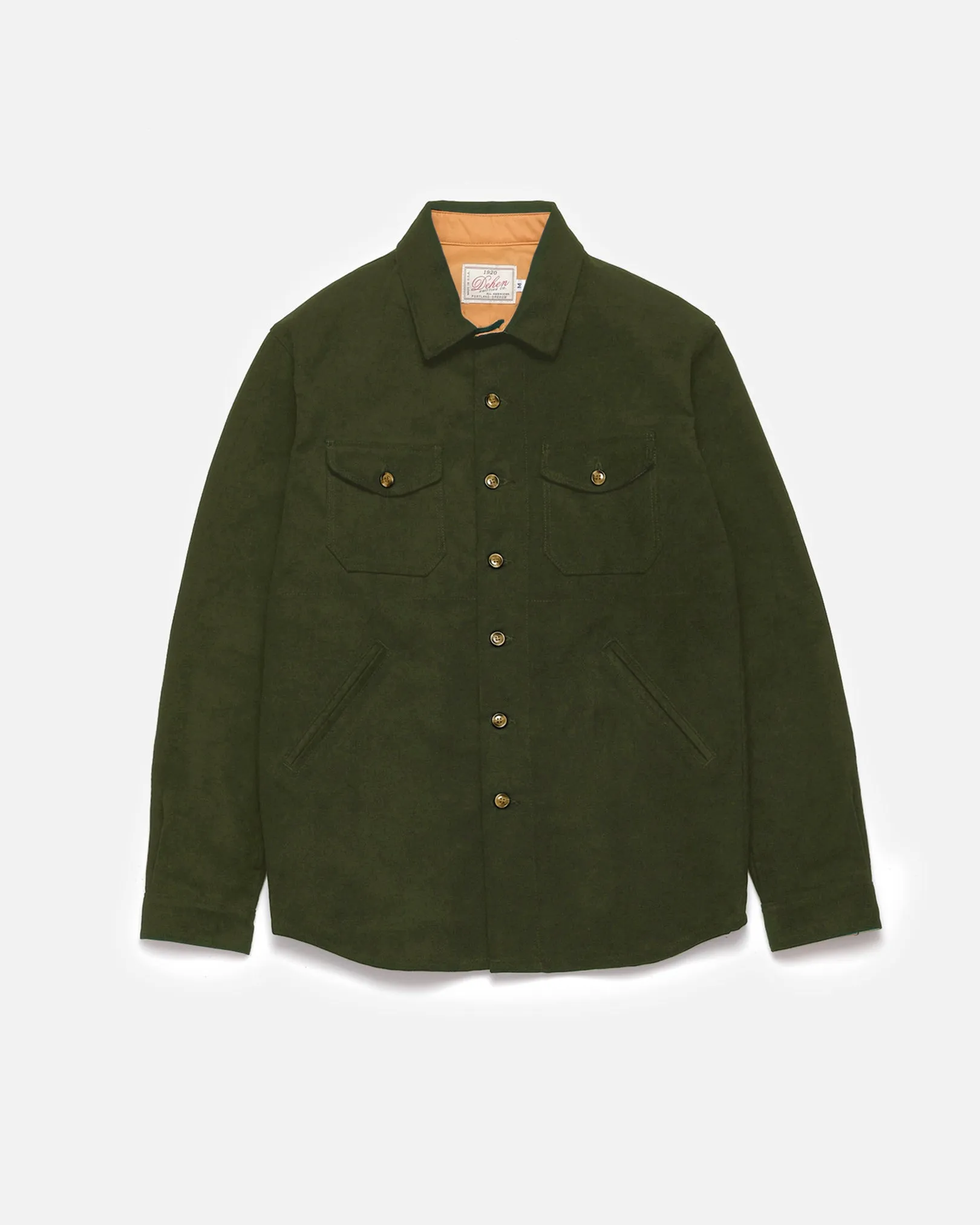 Crissman Overshirt - Loden Moleskin sold by Dehen 1920