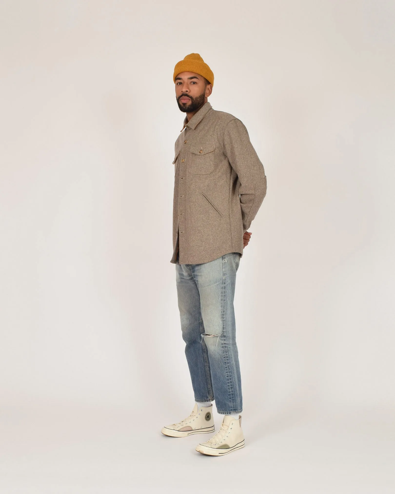 Crissman Overshirt - Oatmeal sold by Dehen 1920 product image thumbnail 3