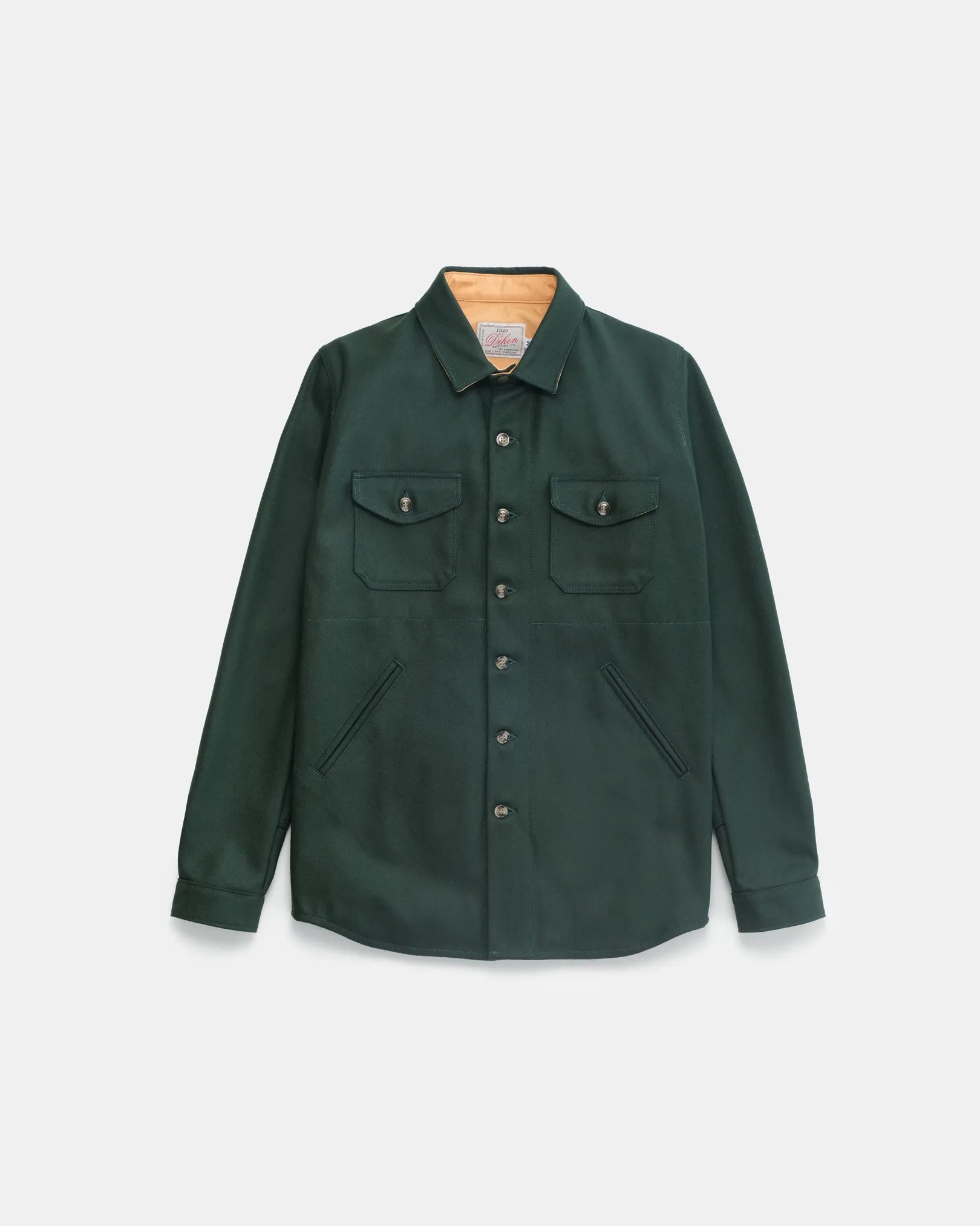 Crissman Overshirt - Pine Wool sold by Dehen 1920