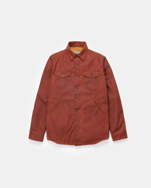 Crissman Overshirt - Brick Red Waxed Cotton sold by Dehen 1920