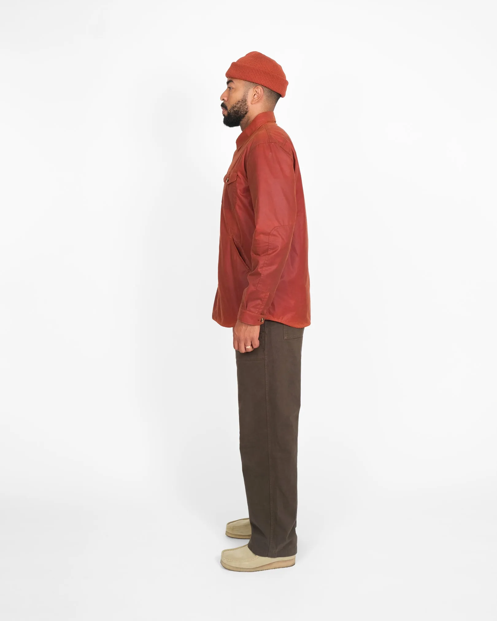Crissman Overshirt - Brick Red Waxed Cotton sold by Dehen 1920 product image thumbnail 4
