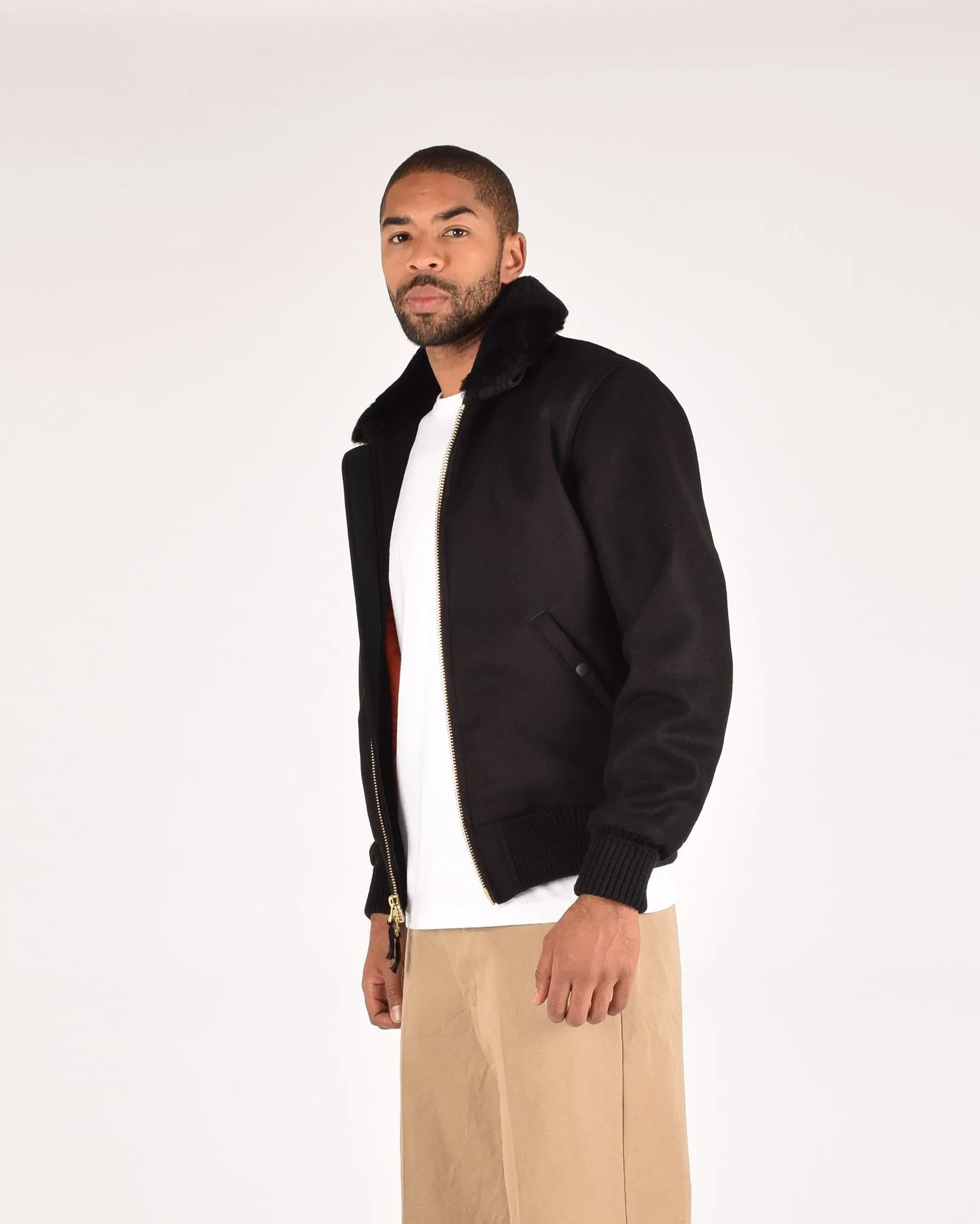 Flyer's Club Jacket - Black / Black sold by Dehen 1920 product image thumbnail 3