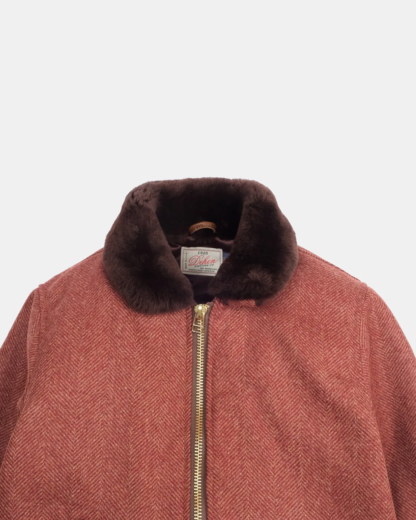 Flyer's Club Jacket - Brick Herringbone sold by Dehen 1920 product image thumbnail 4