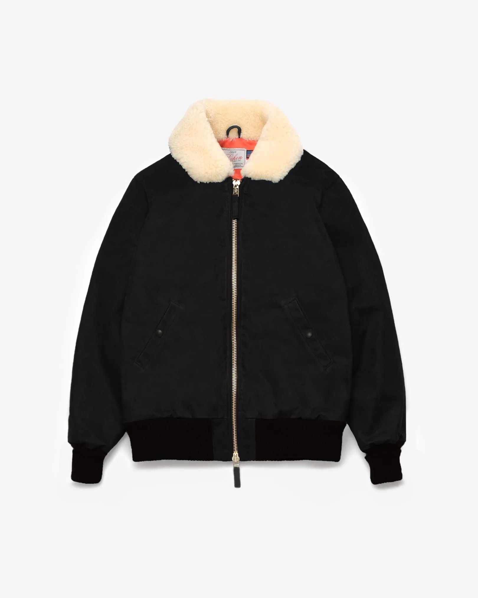 Flyer's Club Jacket - Waxed Canvas Black / Gold sold by Dehen 1920