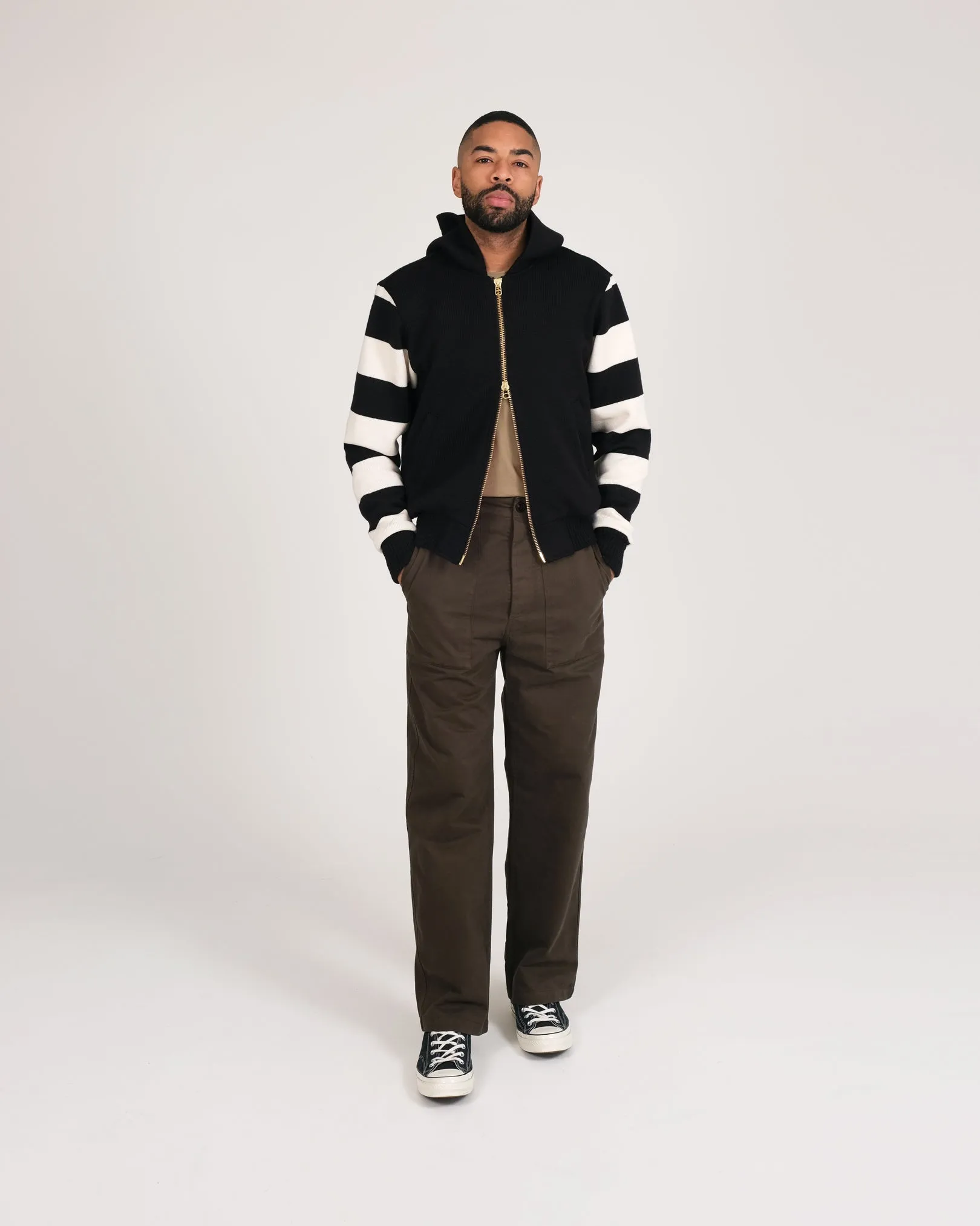Full-Throttle Striped Moto-Hoodie sold by Dehen 1920 product image thumbnail 2