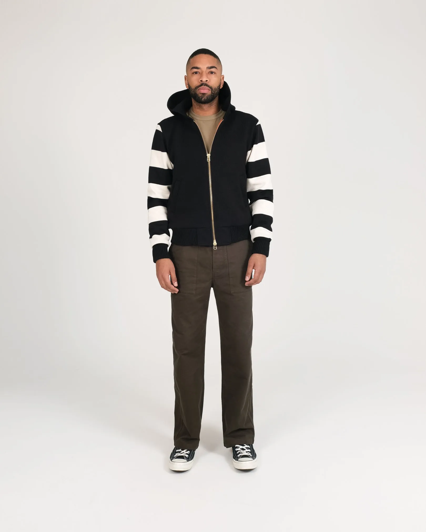 Full-Throttle Striped Moto-Hoodie sold by Dehen 1920 product image thumbnail 3