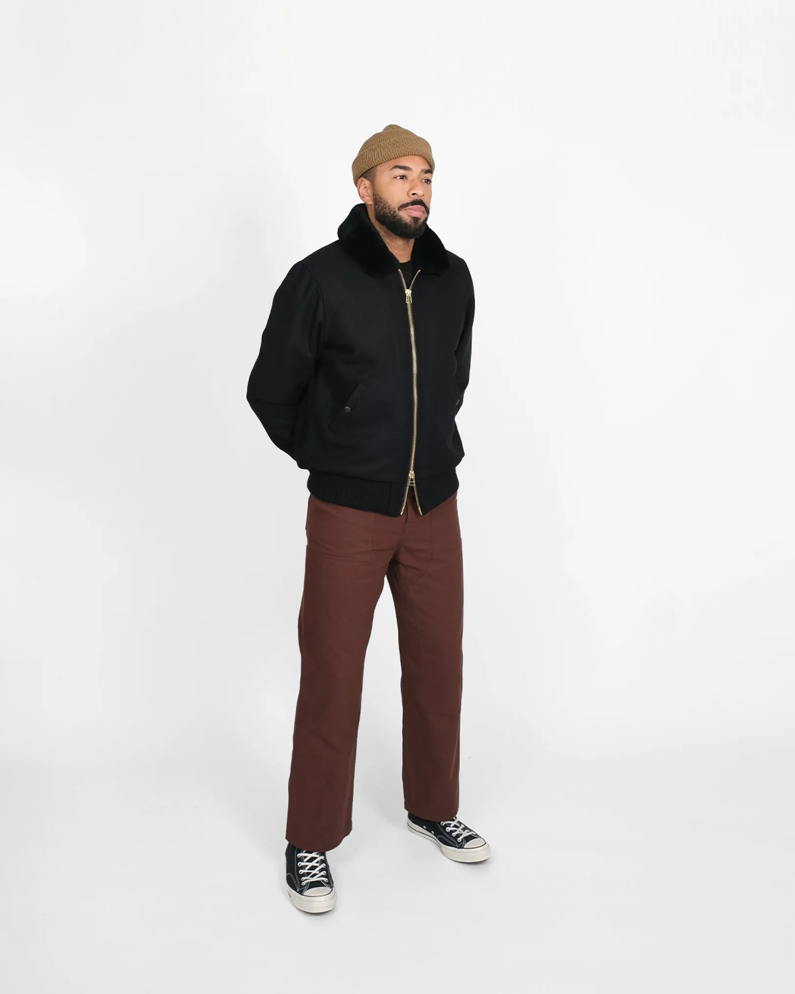 Heavy Duty Flyer's Club Jacket - Black sold by Dehen 1920 product image thumbnail 3