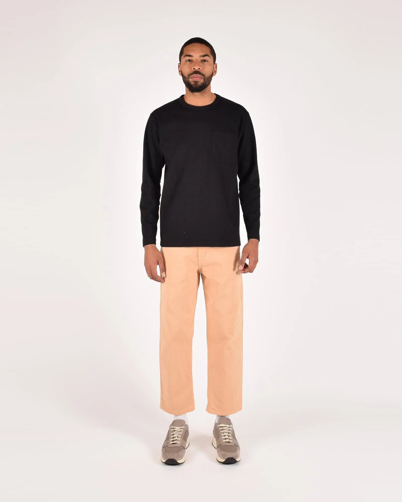 Heavy Duty Long Sleeve Tee - Single Pocket - Black sold by Dehen 1920 product image thumbnail 2