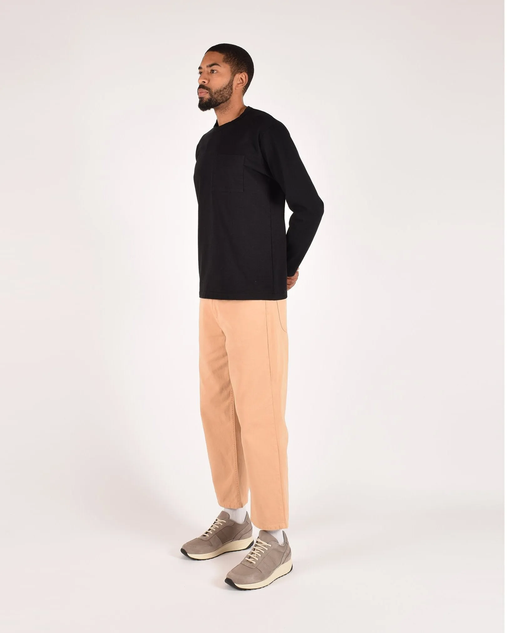 Heavy Duty Long Sleeve Tee - Single Pocket - Black sold by Dehen 1920 product image thumbnail 3