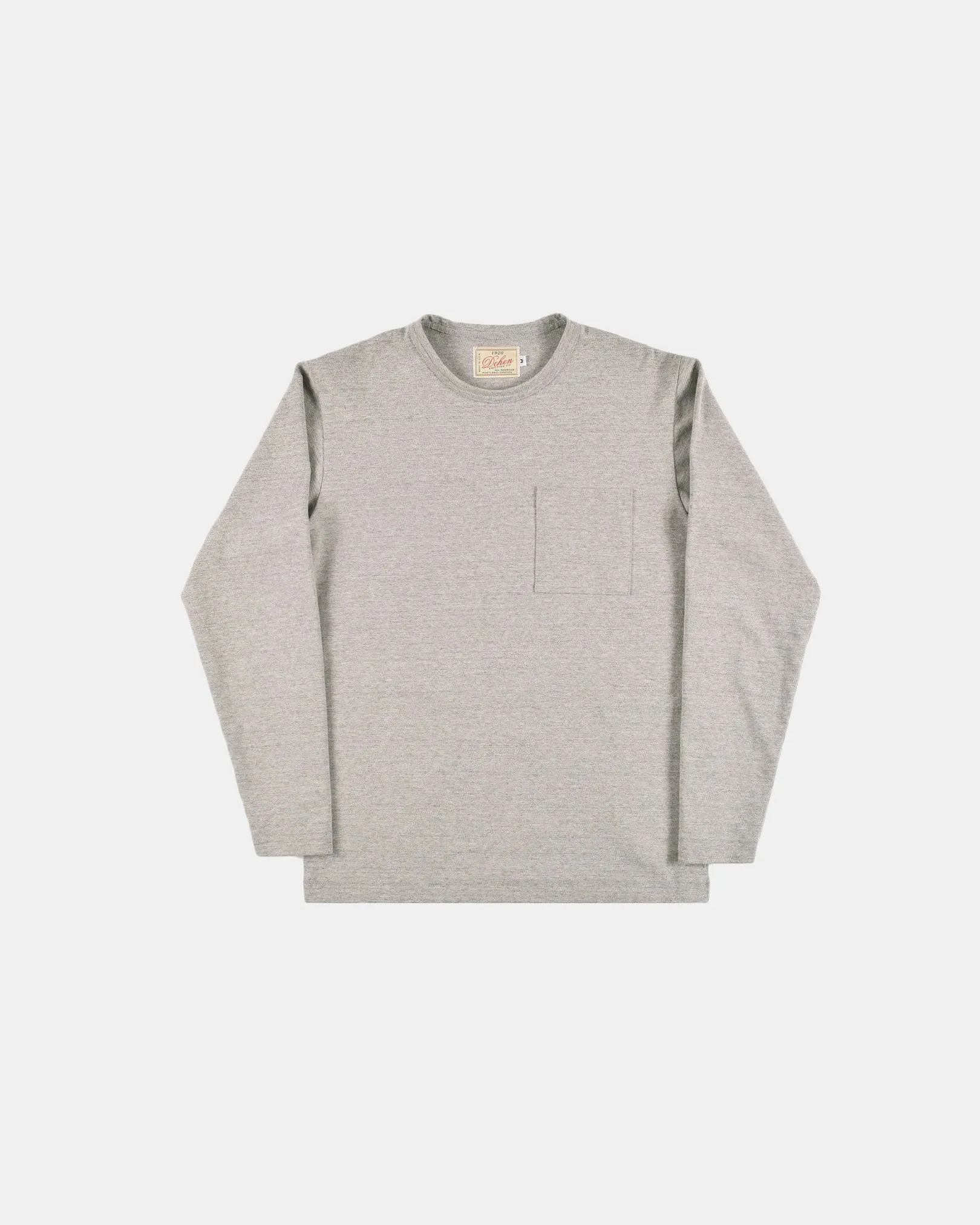 Heavy Duty Long Sleeve Tee - Single Pocket - Heather sold by Dehen 1920