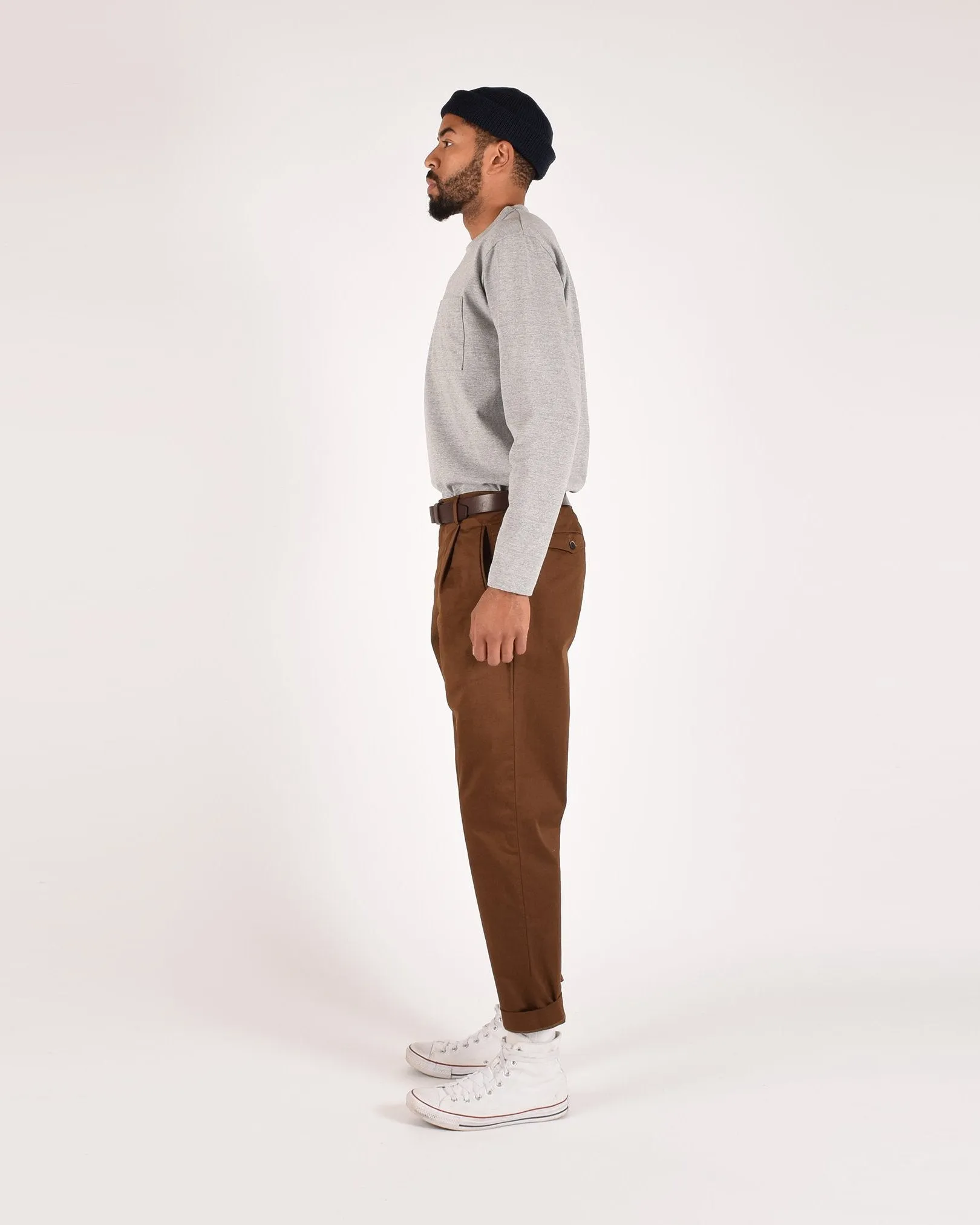 Heavy Duty Long Sleeve Tee - Single Pocket - Heather sold by Dehen 1920 product image thumbnail 4