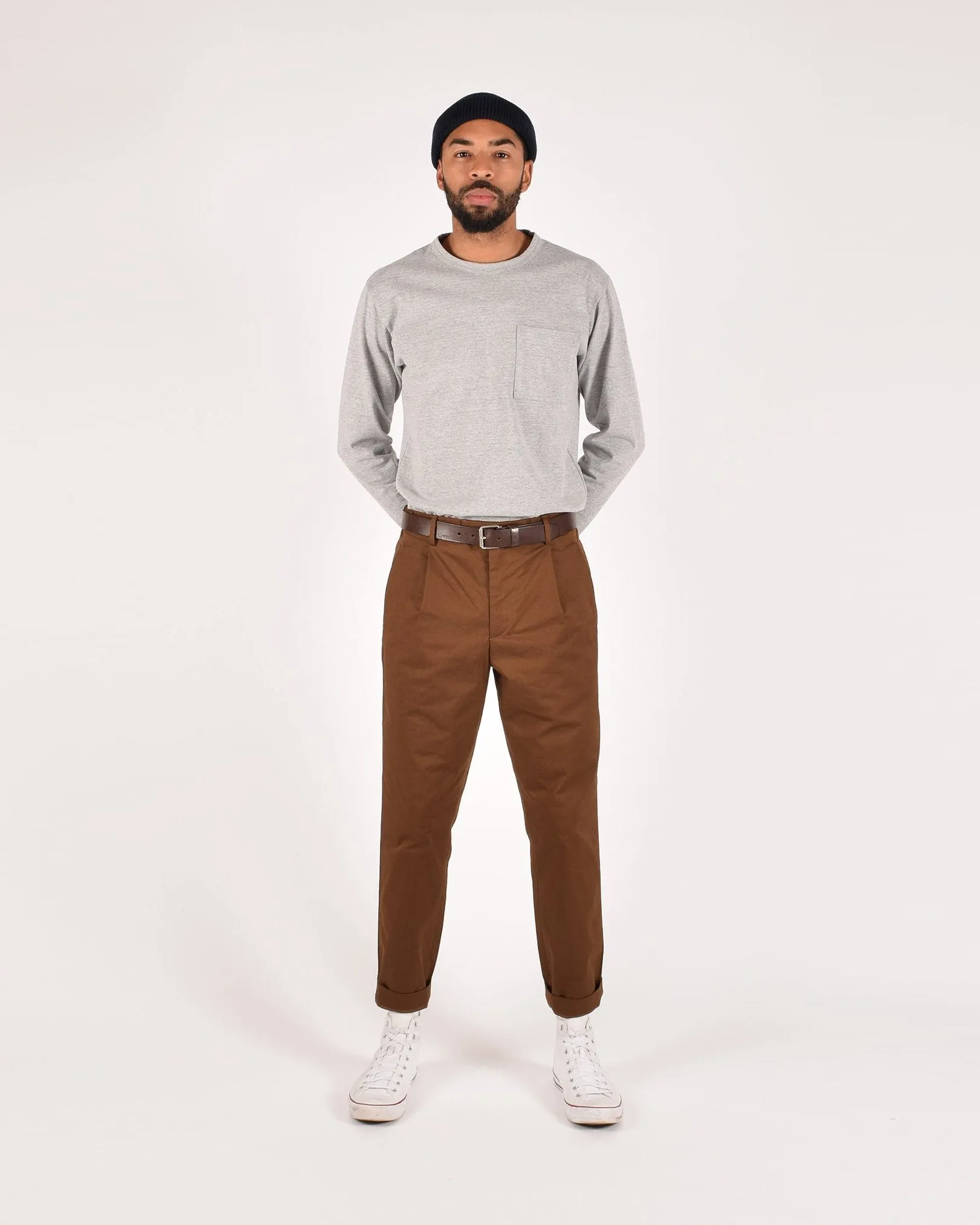 Heavy Duty Long Sleeve Tee - Single Pocket - Heather sold by Dehen 1920 product image thumbnail 2
