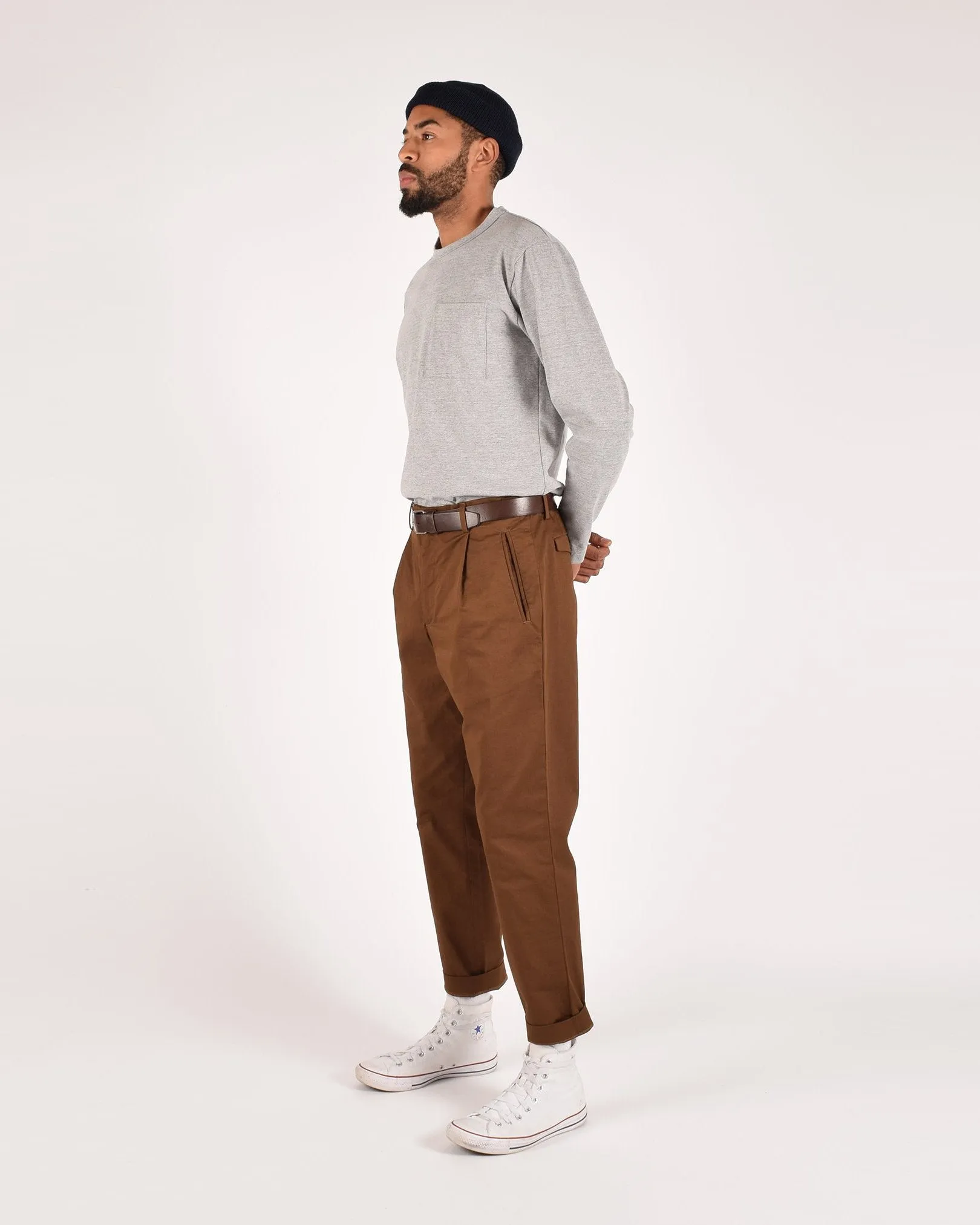 Heavy Duty Long Sleeve Tee - Single Pocket - Heather sold by Dehen 1920 product image thumbnail 3