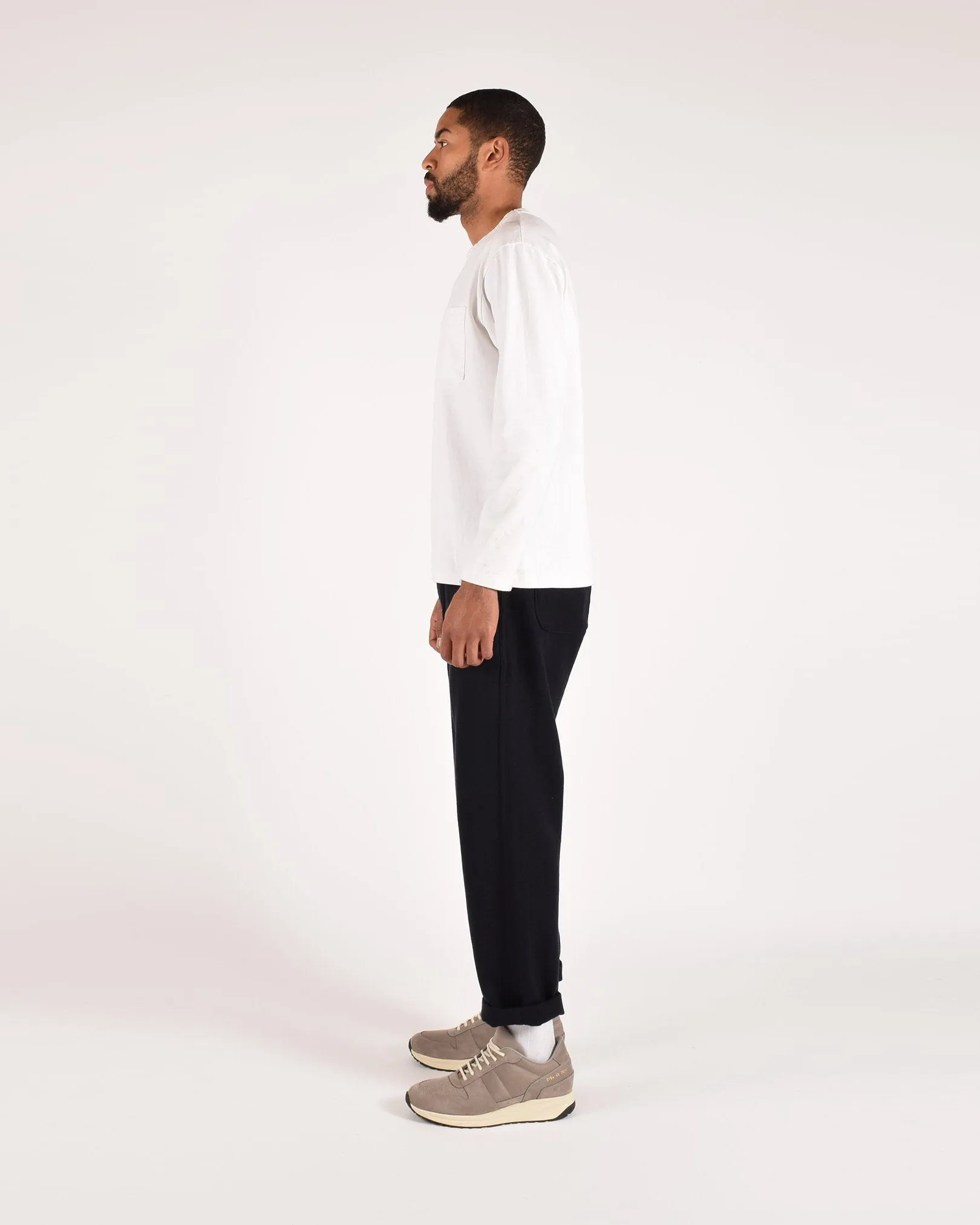 Heavy Duty Long Sleeve Tee - Single Pocket - White sold by Dehen 1920 product image thumbnail 4