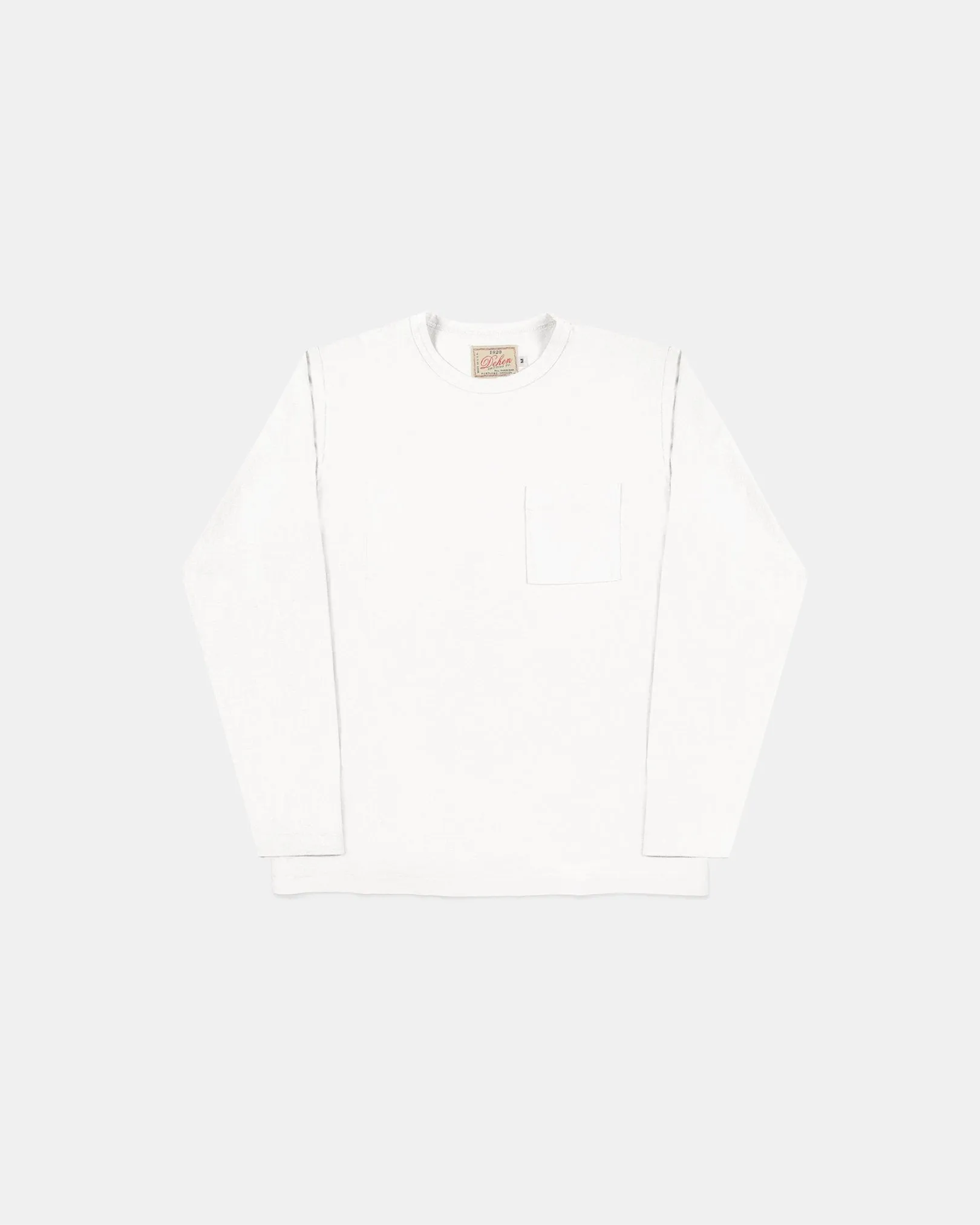 Heavy Duty Long Sleeve Tee - Single Pocket - White sold by Dehen 1920