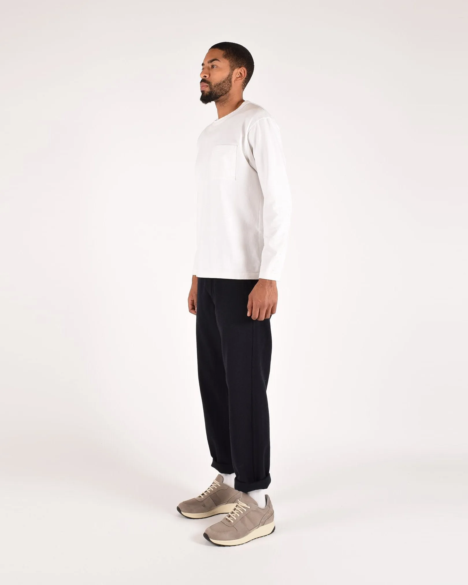 Heavy Duty Long Sleeve Tee - Single Pocket - White sold by Dehen 1920 product image thumbnail 3