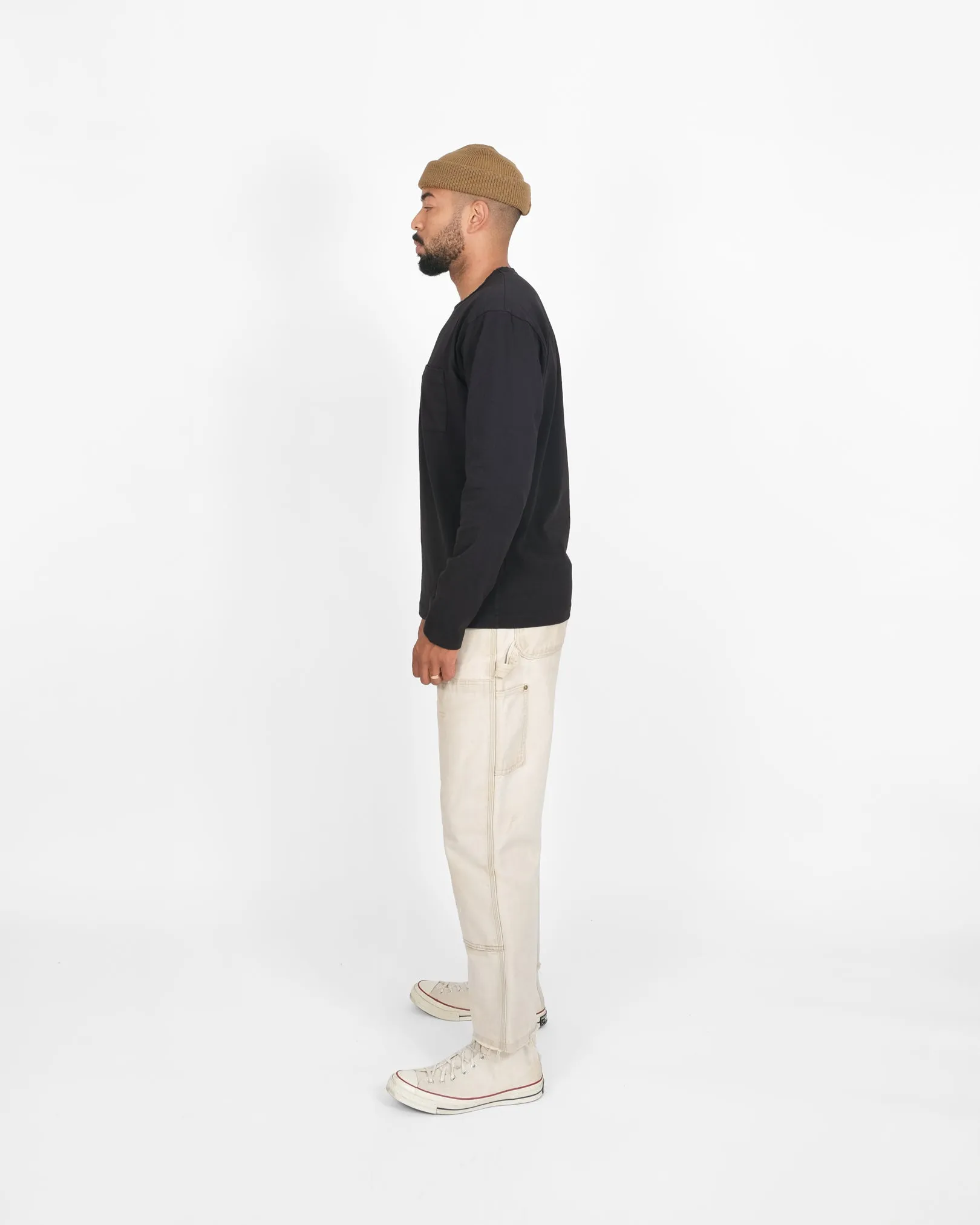 Heavy Duty Long Sleeve Tee - Single Pocket -Dark Charcoal sold by Dehen 1920 product image thumbnail 4