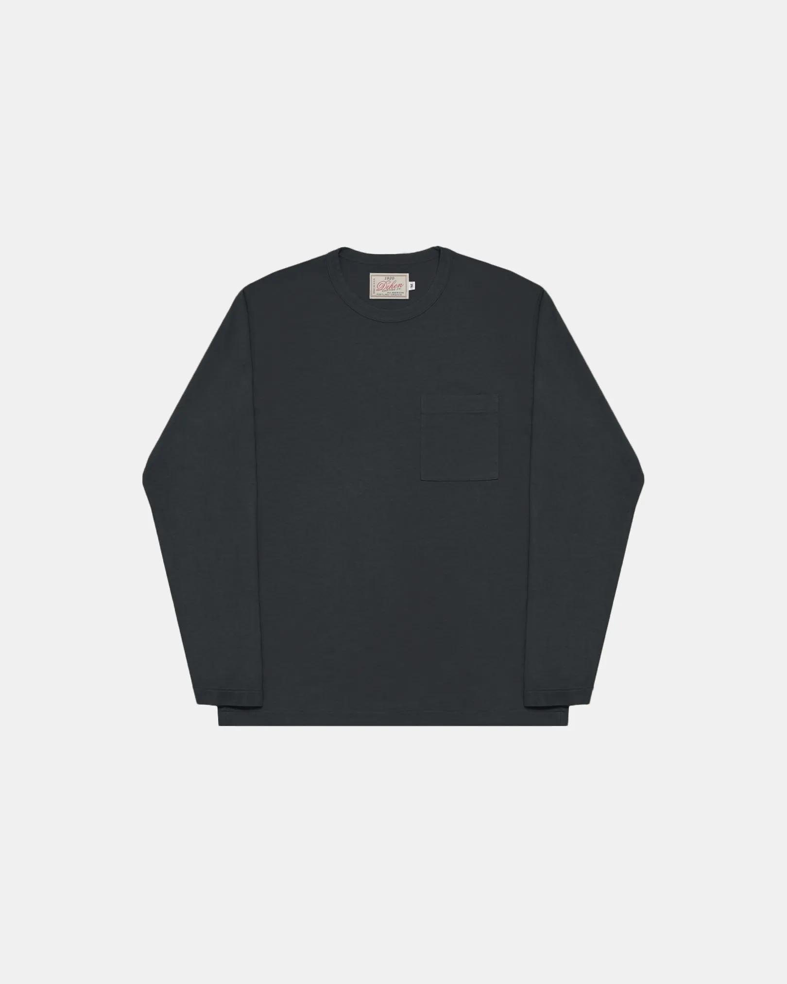 Heavy Duty Long Sleeve Tee - Single Pocket -Dark Charcoal sold by Dehen 1920