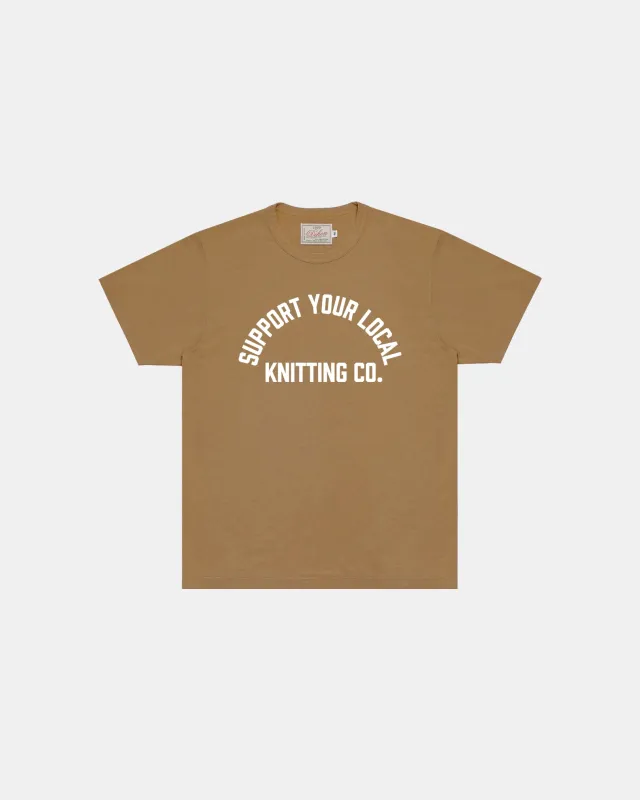 Heavy Duty Tee - "Support Your Local Knitting CO" - Fawn sold by Dehen 1920