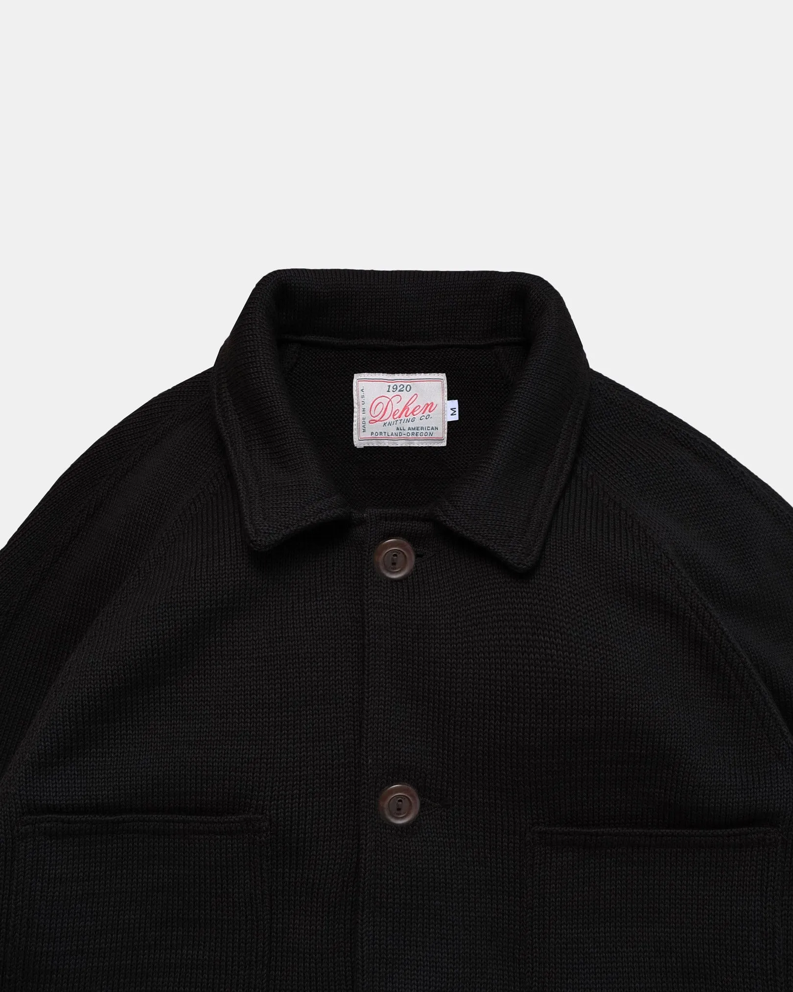 Knit Work Coat - Black sold by Dehen 1920 product image thumbnail 2