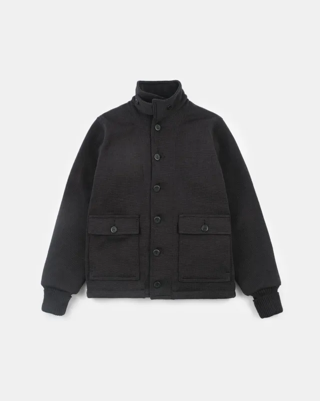 Lined Submariner Sweater Coat - Dark Charcoal made by Dehen 1920