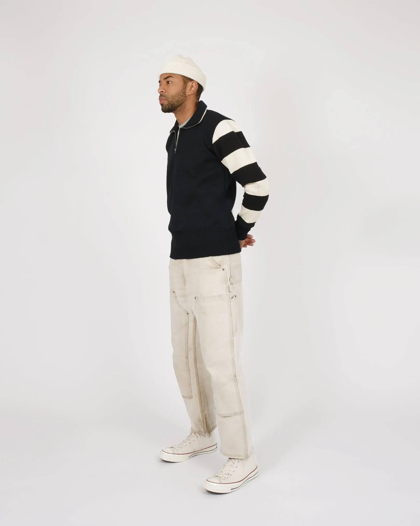 Motorcycle Sweater - Black / Off White sold by Dehen 1920 product image thumbnail 3