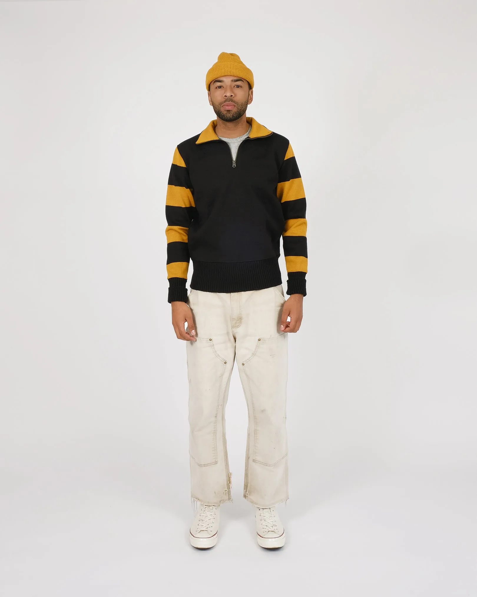 Motorcycle Sweater - Black / Old Gold sold by Dehen 1920 product image thumbnail 2